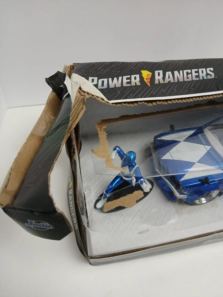 Jada 1:24 Power Rangers Blue Ranger y Mazda RX-3 1974 caja rota Foto 2 de 4