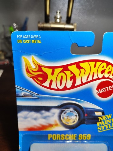 Hot Wheels Blue Card Porsche 959 #80 rot mit 7 Tampo Speed Points Blister 1990 - Bild 2 von 10