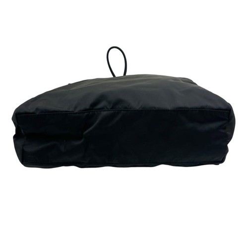 Borsa a mano PRADA tote bag logo nylon pelle nera autentica - Foto 5 di 24