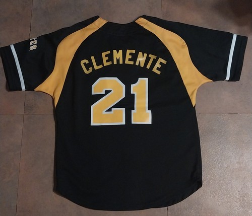 Camiseta Adidas de los Piratas de Pittsburgh para niños talla mediana #21 Roberto Clemente 2 caras - Imagen 2 de 12