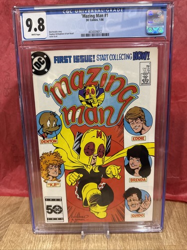 Mazing Man 1 cgc 9.8 DC 1986 Graded Comic 1st series Denton K P Guido Eddie - Picture 2 of 3