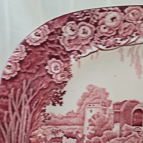 Vintage Enoch Wood & Sons CASTLES Bogiam 14" X 11" Platter ENGLAND - Picture 2 of 9