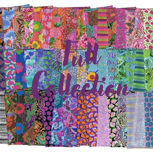 KAFFE FASSETT BRANDON MABLY FLORAL CONNECTIONS BM99 RED GEOMETRIC FABRIC 1/2 YD - Picture 2 of 2