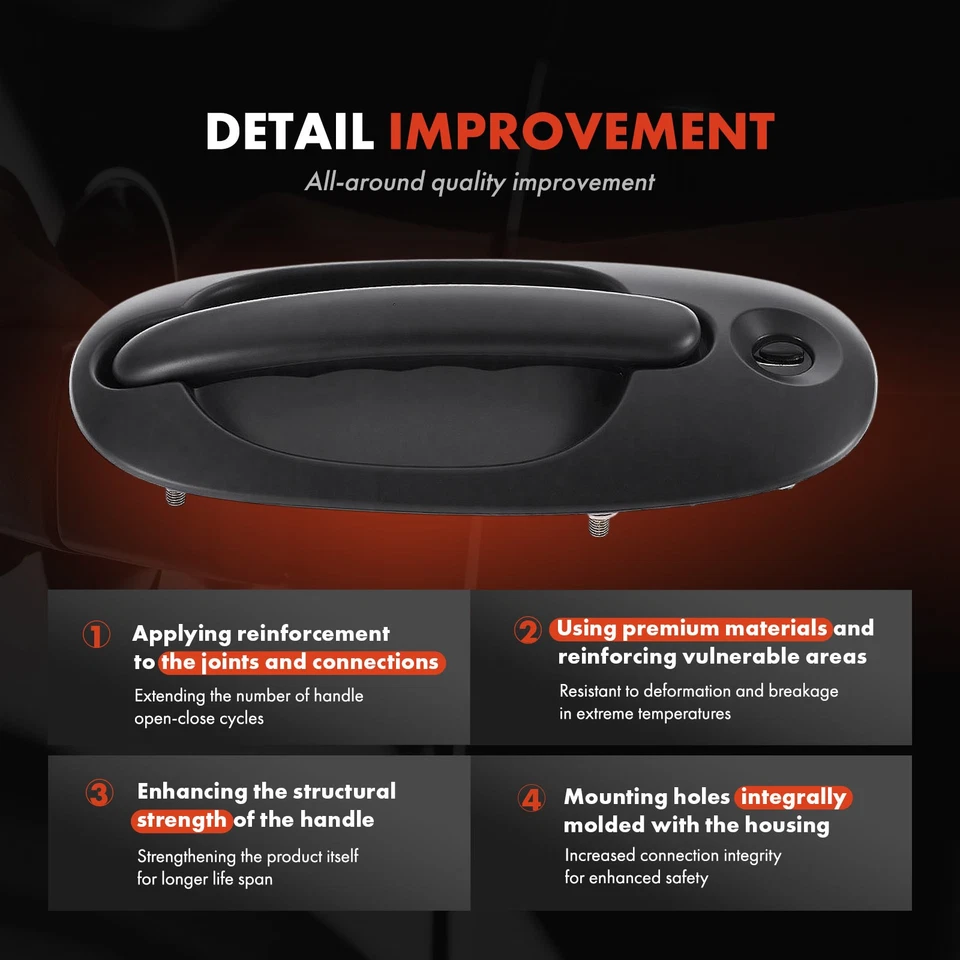 Manija de puerta exterior trasera izquierda para Dodge Caravan Chrysler Town & Country 96-00 Foto 4 de 4