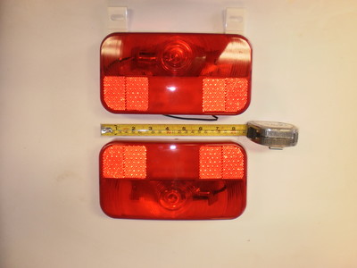 プルダウンバー　REP Pair of J-90 Bargman 34-92-003 9x5 Red Stop Tail Turn Lamp