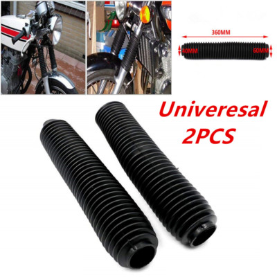 2pcs 360MM Fork Dust Covers Gaiters Boots Shock Rubber Fit Motorcycle Dirt Bike