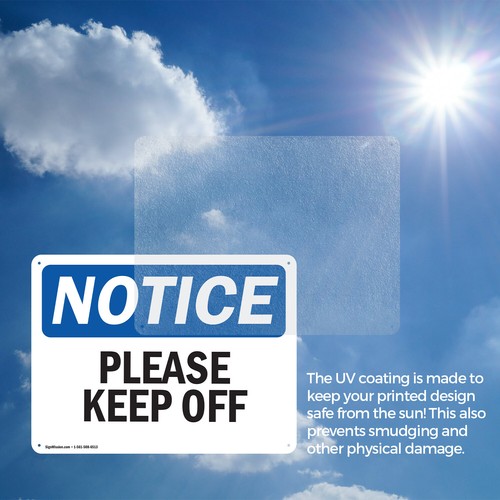 (2er Pack) Please Keep Off OSHA Hinweis Schild Aufkleber Metall Kunststoff - Bild 7 von 21