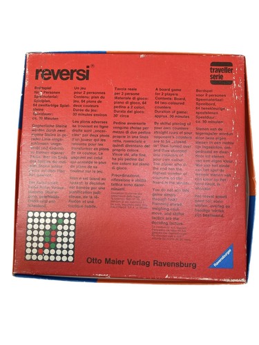 REVERSI Ravensburger Vintage 1974 Travel Size Board Game *CIB* - Picture 3 of 5