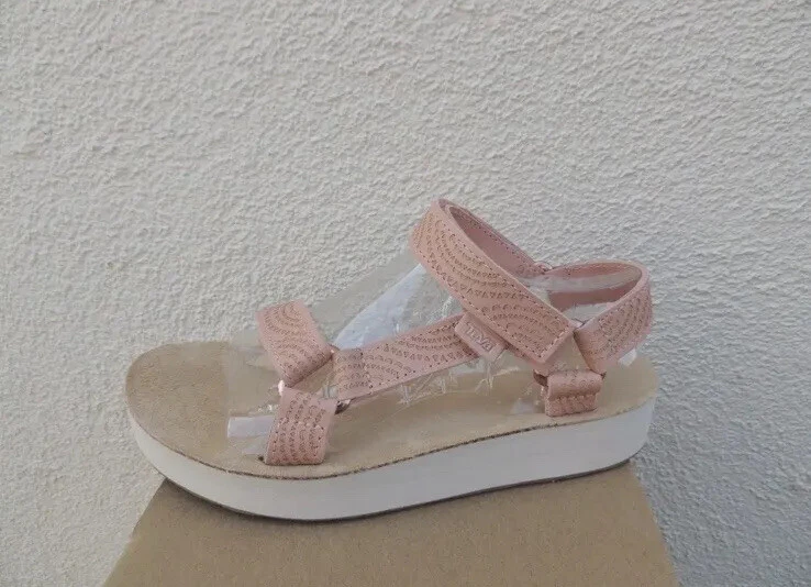 TEVA SANDALIA GEOMÉTRICA UNIVERSAL FORMA MEDIA TROPICAL MELOCOTÓN MUJER EE. UU. TALLA 6-9 Foto 3 de 4