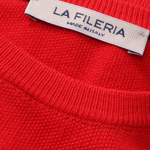 2001AH maglione uomo LA FILERIA red wool sweater man - Bild 4 von 4
