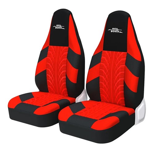 2 Front High Bucket Car Seat Covers Universal for Most Cars Sport Seat Protector - Foto 14 di 15