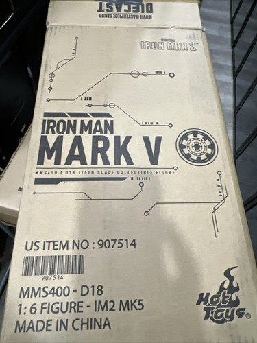 Hot Toys MMS400-D18 InfinityWar Iron Man Mark Diecast 1/6 Colección Como Nuevo - Imagen 8 de 9