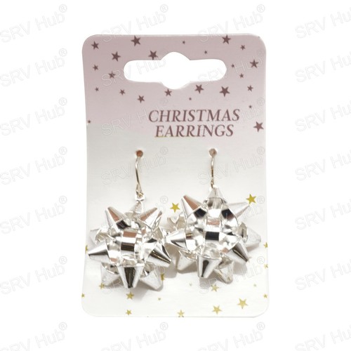 Santa,Snowflake,Silhouette Star Style Xmas Earrings,Girls Dangle Jewelry Gift - Picture 53 of 58