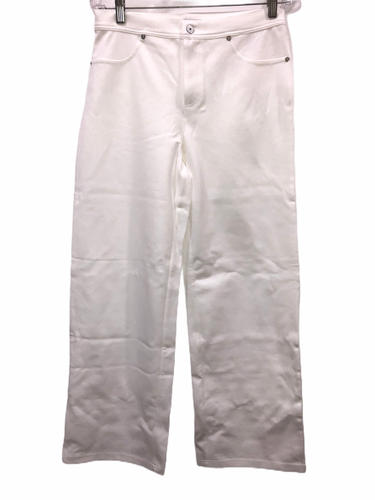 Isaac Mizrahi Women's Ponte Knit Full Leg Pull-On Pants Solid White Size 10  - Picture 1 of 2