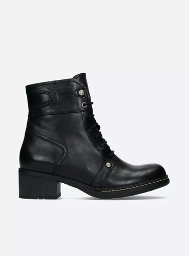 WOLKY Women's RED DEER WR Lace-Up Side-Zip Ankle Boot, Black Leather, Size 41 - Picture 2 of 8