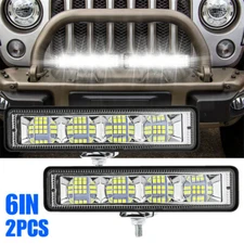 2x 6inch LED Work Light Bar 84W 4WD Offroad Flood Fog Truck SUV ATV Driving Lamp