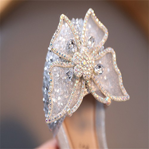 Sandals for Infant Kids Baby Girls Pearl Crystal Bowknot Princess Shoes Sandals - Picture 7 of 14