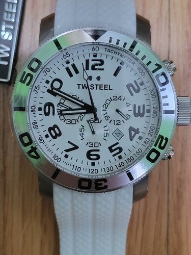 TW Steel Grandeur Men's White Chronograph Steel Watch