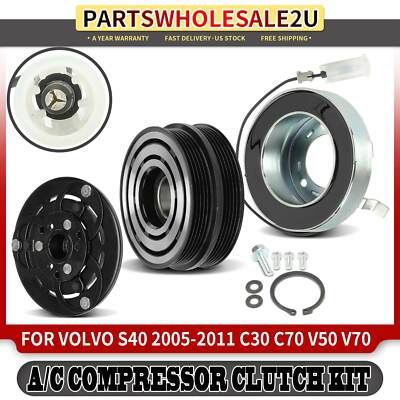 New A/C Compressor Clutch Kit for Volvo S40 V50 2005-2011 C30 2008-2013 C70 V70