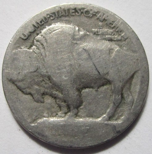 1913-s Buffalo Nickel Type 1 Raised Mound CLEAR "S" Mintmark No Date - Afbeelding 3 van 3