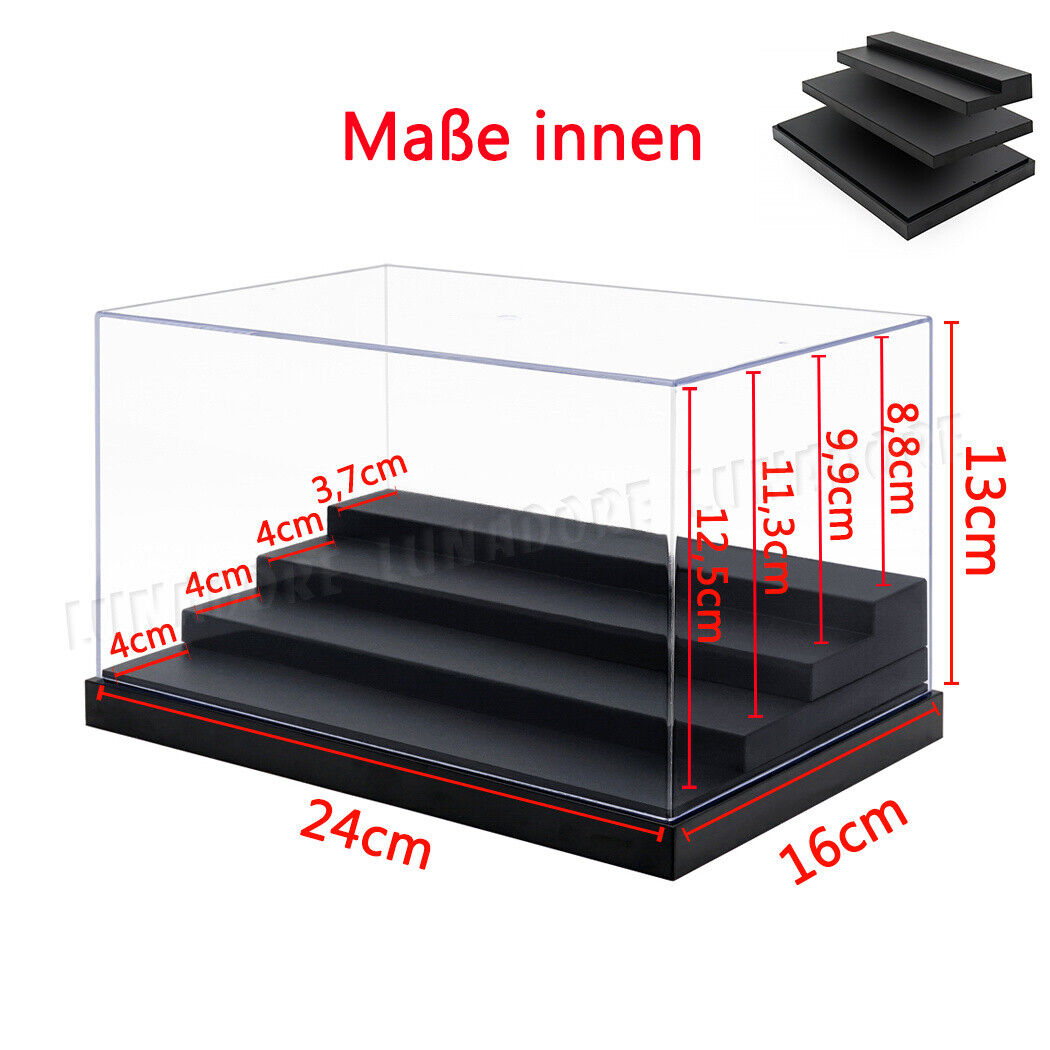 1/2/3/4 Stufen Vitrine Acryl Schaukasten Display Vitrinen Groß Box Plexiglas DE