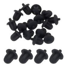 15pcs 6.35mm Audio Jack Port Duct Cover PC DVD Microphone Plugs Caps, Black