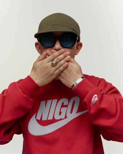 Nike x Nigo NRG Crew Fleece Crew Neck Sweatshirt Red Size Small ‼️Brand New‼️ - Picture 2 of 3