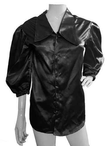 Informal Satén Nuevo Diseñador Mujeres Camisa Abotonada Especial Manga 3/4 Camisa S90-1 - Imagen 5 de 45