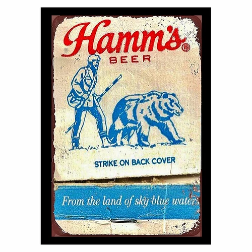 Hamm's Beer Sticker Decal Sign Vintage Replica  Match Book Image Est1965 4 Sizes
