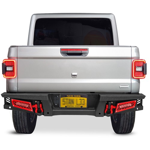Full Width Steel Front Bumper W/Winch Plate For 2020-2023 2024 Jeep Gladiator JT - Picture 7 of 15