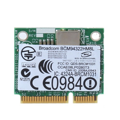 BCM94322HM8L DW1510 802.11n 300Mbps Dual Band Half Mini PCie Wireless WiFi Karte - Bild 3 von 8