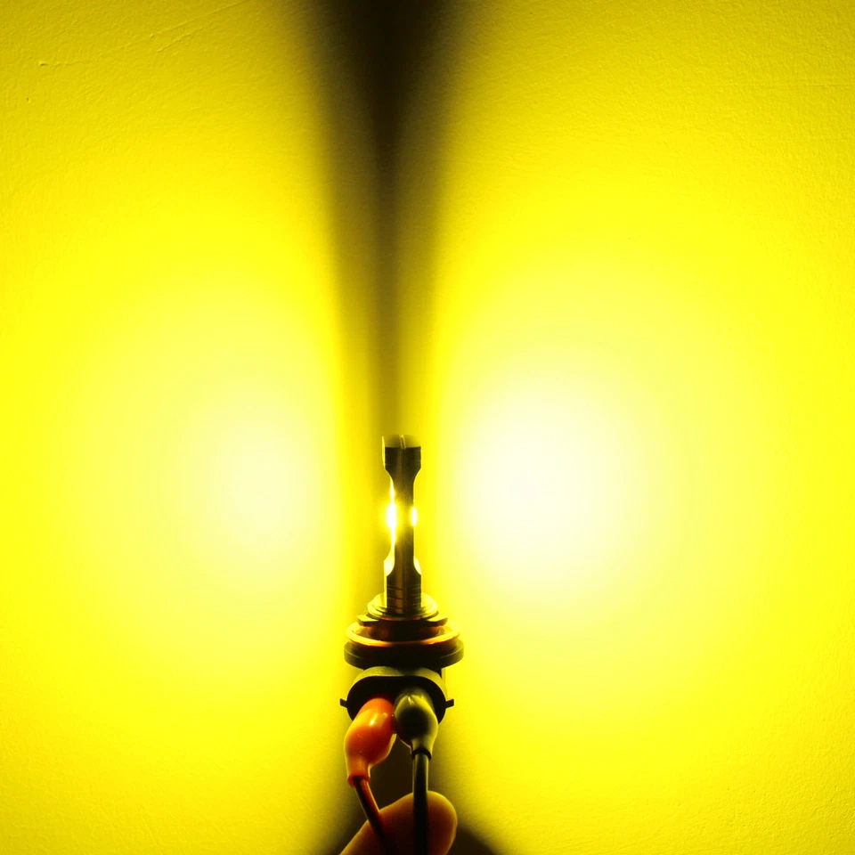 Luz antiniebla LED H8 súper corta Allá Lighting|Bombilla esquinera 3000K amarillo brillante, 2x Foto 2 de 4