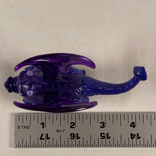 Disney Vintage Animal Kingdom Purple Dragon 1998 McDonald’s Toy Working 4” - Picture 7 of 9