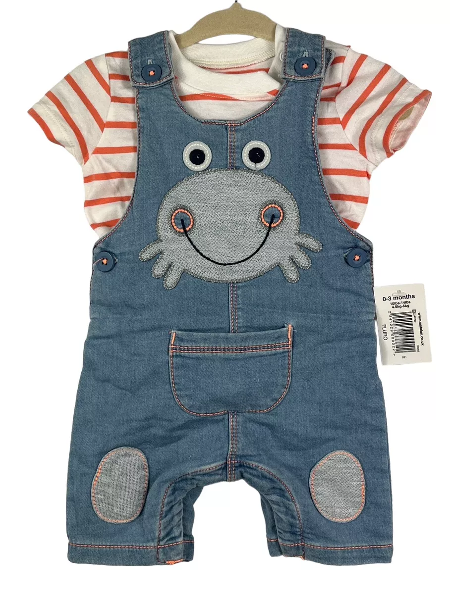 MATALAN Baby 2 Piece T shirt Short Dungaree Set 0 3M eBay