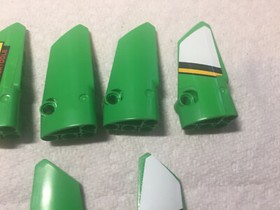 I Lego Lot 6 Bright Green Fairing Panel Technic 42039 64683 64391 3 & 4 Stickers
