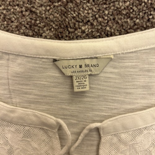 Lucky Brand Women's White Top Plus Size 2X Sleeveless Embroidered NWT $89.50 - Bild 10 von 16
