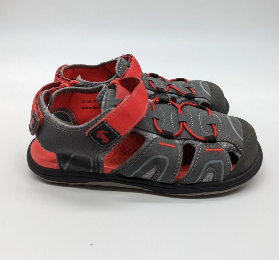 Sandalia de Pescador See Kai Run Lincoln Amigable con el Agua Gris Rojo Jóvenes Niños Talla 3 Foto 2 de 4