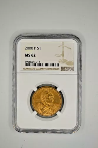 2000 P $1 MS 62 NGC Graded