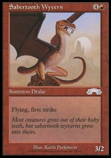 Magic the Gathering MTG Sabertooth Wyvern (99) Exodus   NM