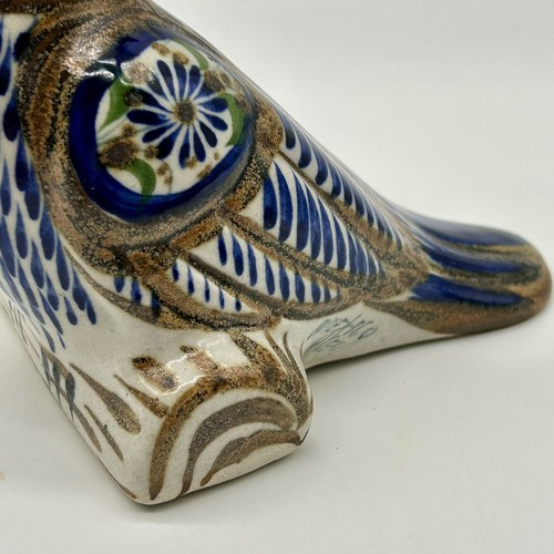 Arte popular de colección Tonala cerámica firmada por cacatúa México 7 x 4 pulgadas - Imagen 11 de 17