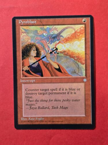 1995 Magic The Gathering Ice Age #213 Pyroblast, C, NF, cd1