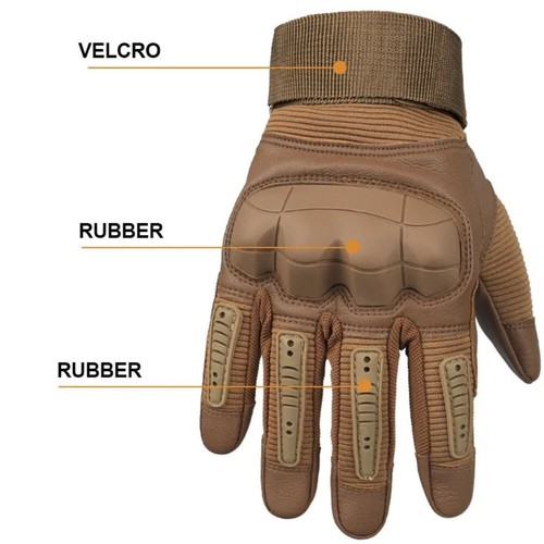 Tactical Gloves Men's Military Touch Screen Motorcycle Combat Full Finger Gloves - Picture 10 of 29