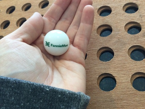Vintage | "Frannie Mae" | Green Print on White Marble - Picture 3 of 4