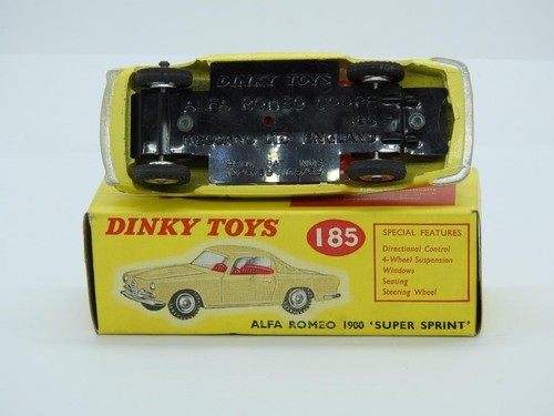 Dinky Juguetes No.185 en Caja Alfa Romeo 1900 Súper Sprint 1961-63 Casi Menta - Imagen 10 de 10