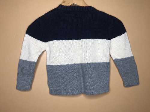 Organicall Grown Boys Size Small (4) Sweater Knit Blue White Grey Long Sleeve - Picture 10 of 12