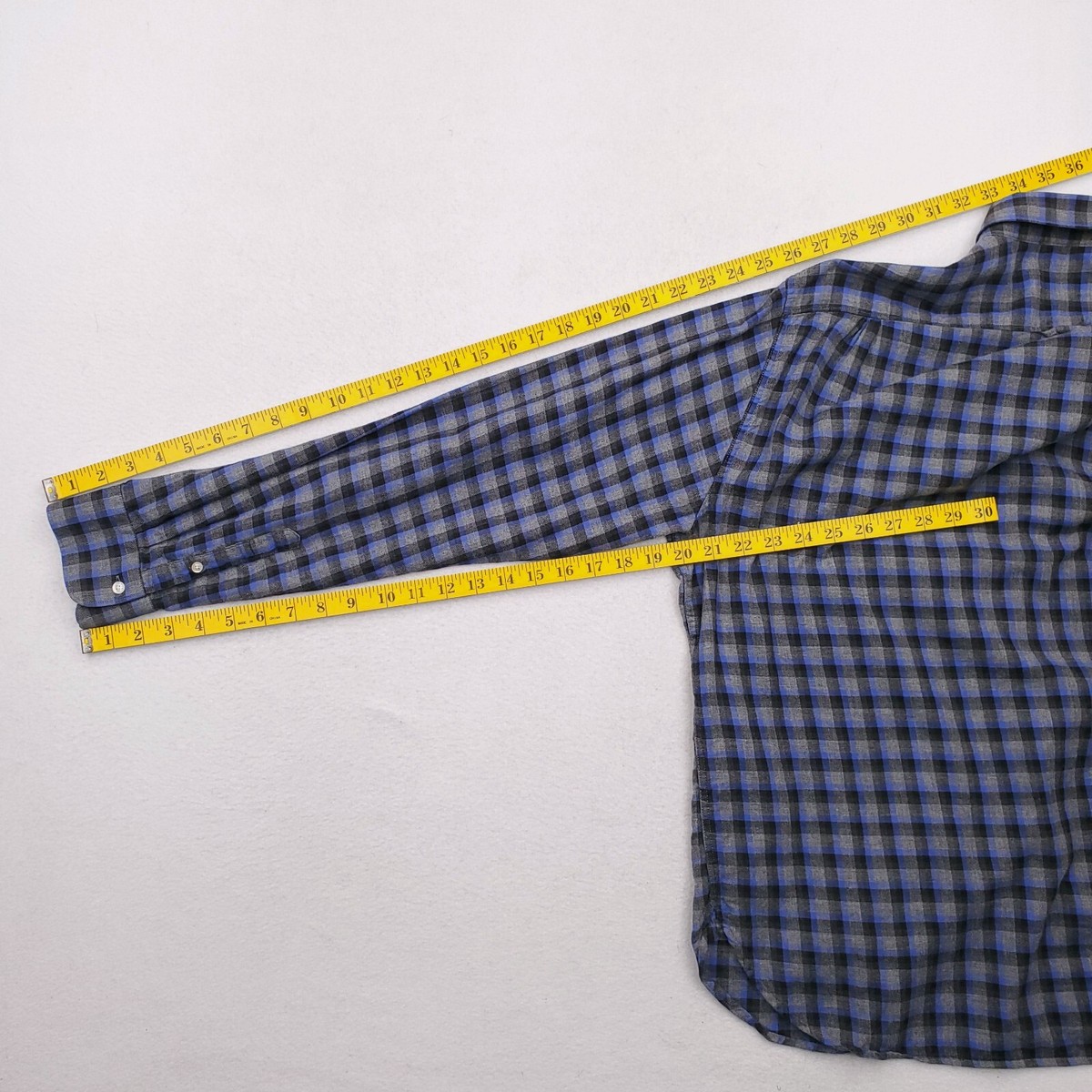 Barneys New York Shirt Mens Extra Large Gray Blue Flannel Barneys New York Shirt Mens Extra Large Gray Blue Flannel