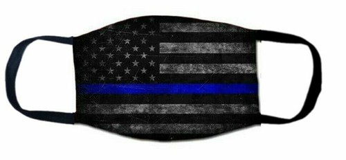 Face Mask MILITARY POLICE, SHORE PATROL WHOLESALE PIN UP US FLAG BLUE LINE - Picture 5 of 7