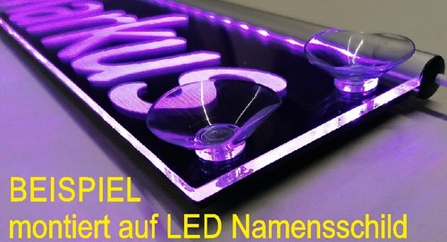 Schwarze Acrylglas Rückplatte für LED Namensschilder und Leuchtschilder - Picture 3 of 4