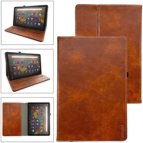 Leder Cover für Amazon Fire HD 10 / Plus (11. Gen -2021) 10.1" Schutzhülle Case - Picture 2 of 13