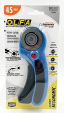 FINAL INVENTORY!! OLFA RTY-2DX/PBL 45mm Ergonomic Rotary Cutter Rare Blue NEW